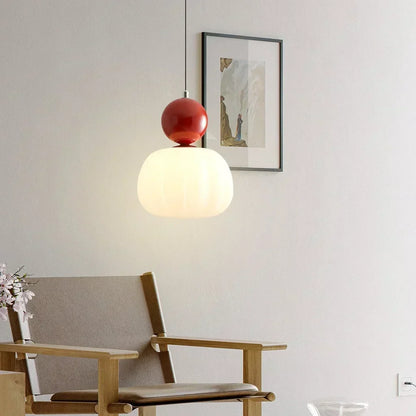 Nordic Pumpkin Pendant Light | Modern Ribbed LED Ceiling Lamp For Kitchens and Dining Areas