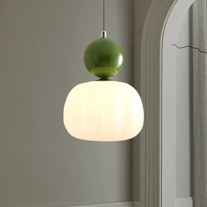 Nordic Pumpkin Pendant Light | Modern Ribbed LED Ceiling Lamp For Kitchens and Dining Areas