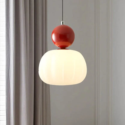 Nordic Pumpkin Pendant Light | Modern Ribbed LED Ceiling Lamp For Kitchens and Dining Areas