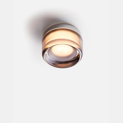 Aurelva Wall Lamp | Modern LED Sconce In An Amber, Smoke Grey or White Glass Colourway Finish