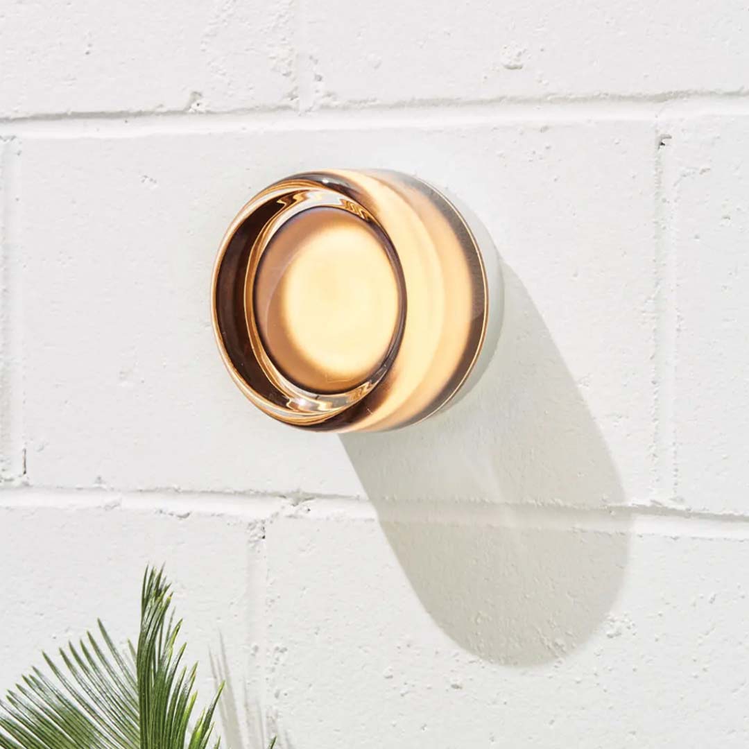 Aurelva Wall Lamp | Modern LED Sconce In An Amber, Smoke Grey or White Glass Colourway Finish