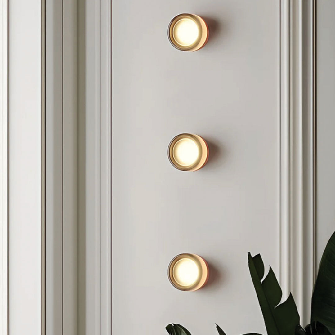 Aurelva Wall Lamp | Modern LED Sconce In An Amber, Smoke Grey or White Glass Colourway Finish