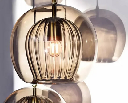 Modern Glass Pendant Light | Elegant Ambient Ceiling Lamp For Dining and Living Room Spaces