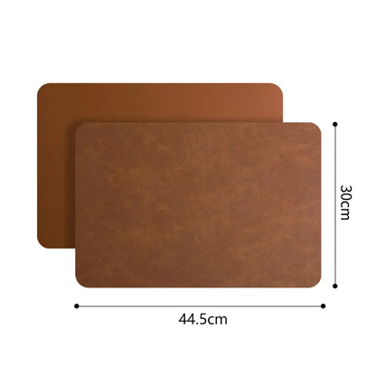 Twinlay Double Sided Faux Leather Placemats | Heat Resistant and Waterproof Table Mats For Dining