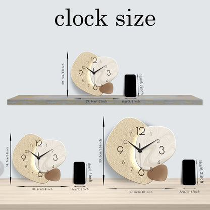 Slatehour Modern Wall Clock | Silent Quartz Stone Effect Clock For Offices, Halls and Studies