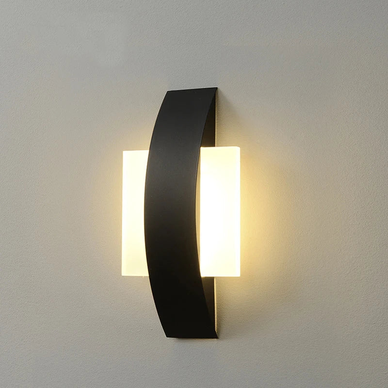 Acrylic Wall Lamp | Minimalist Ambient Lighting In Round or Square, In Black or White Finish