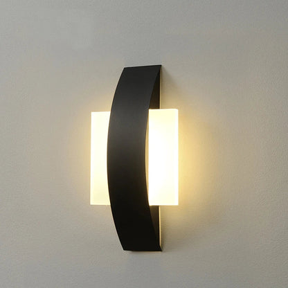 Acrylic Wall Lamp | Minimalist Ambient Lighting In Round or Square, In Black or White Finish