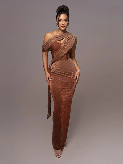 Luxe Asymmetric Statement Dress