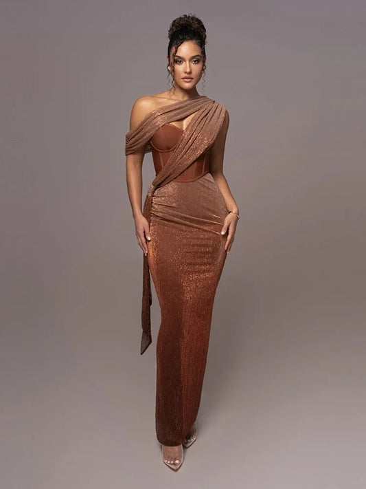 Luxe Asymmetric Statement Dress