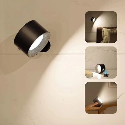 USB Rechargeable LED Wall Light | Cordless Touch or Remote Puck Light In Three Wall Finishes