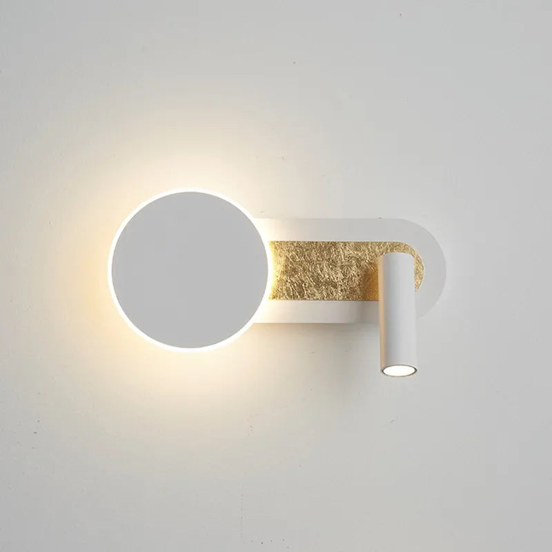 Ringspot Wall Light | Modern Nordic Dual LED Design With Ring Glow and Adjustable Spotlight