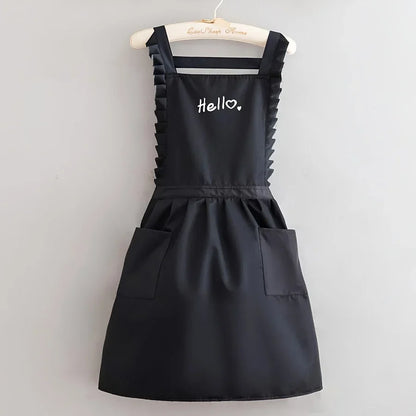 Bloomsmith Waterproof Floral Apron | Princess Style Work Uniform For Kitchens, Cafes and Salons