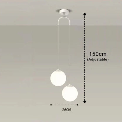 Globara Pendant Light | Nordic Modern Glass Globe Design In One or Two Globe Head Configurations