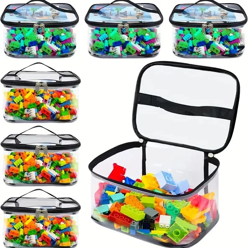 Transparent Mesh Toy Storage Bag | Large Capacity Organiser For Toys, Puzzles and Blocks Sets