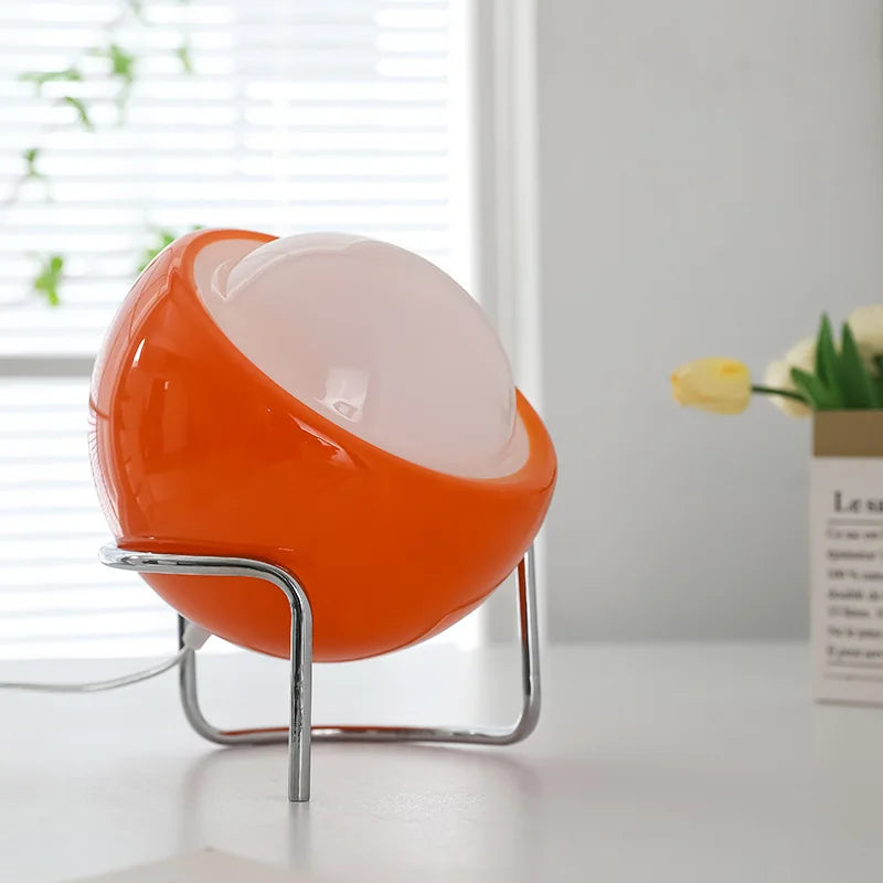 Bauhaus Glass Table Lamp | Retro Nordic Design Accent Light For Sideboards and Home Studies