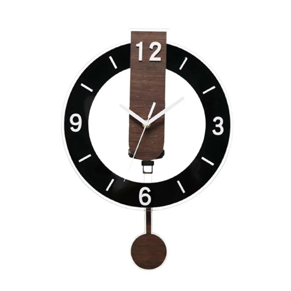 Minimalist Pendulum Wall Clock | Modern Acrylic And Wood Design In Four Dial Face Variations