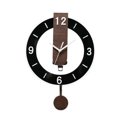 Minimalist Pendulum Wall Clock | Modern Acrylic And Wood Design In Four Dial Face Variations