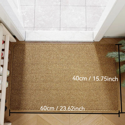 Faux Jute Outdoor Doormat | Natural Look Durable Entrance Rug For Porches and Front Doorways