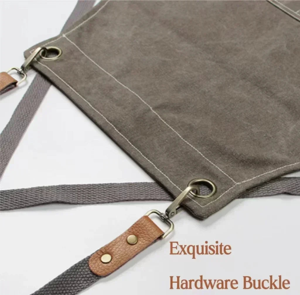 Canvara Canvas Kitchen Apron | Unisex Chef and Workwear Apron With An Adjustable Neck Strap