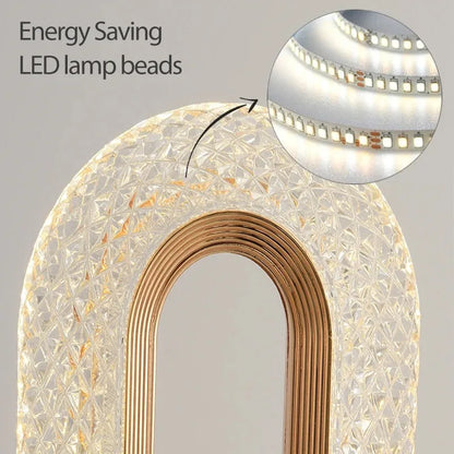 Astrelle 3D Crystal LED Night Light | Rechargeable Touch Dimming Lamp For Bedsides and Shelves