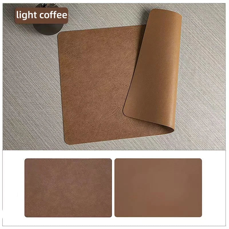 Twinlay Double Sided Faux Leather Placemats | Heat Resistant and Waterproof Table Mats For Dining