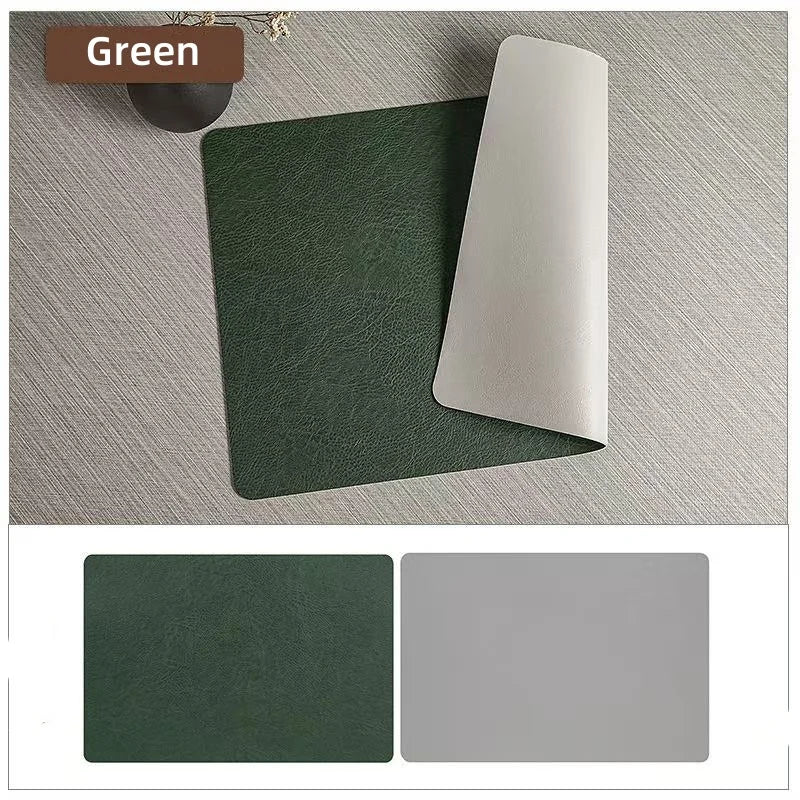 Twinlay Double Sided Faux Leather Placemats | Heat Resistant and Waterproof Table Mats For Dining