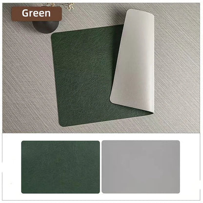 Twinlay Double Sided Faux Leather Placemats | Heat Resistant and Waterproof Table Mats For Dining