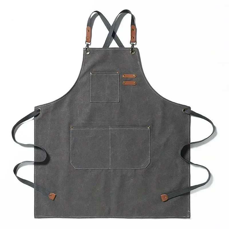 Canvara Canvas Kitchen Apron | Unisex Chef and Workwear Apron With An Adjustable Neck Strap