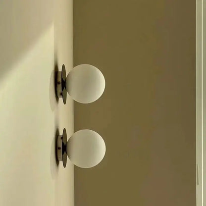 Nordic Globe Glass Wall Lamp | Minimalist Globe Sconce For Bathrooms, Bedrooms and Hallways