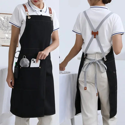 Splitcraft Waterproof Canvas Apron | Split Skirt Design With Pockets For Trades and Kitchens