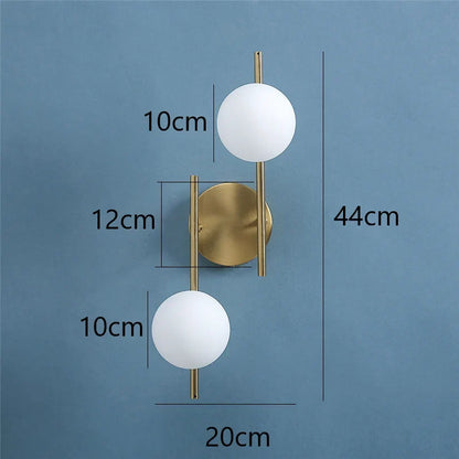Goldara Wall Light | Modern Gold Globe Design In Single or Double Globe Configuration Options