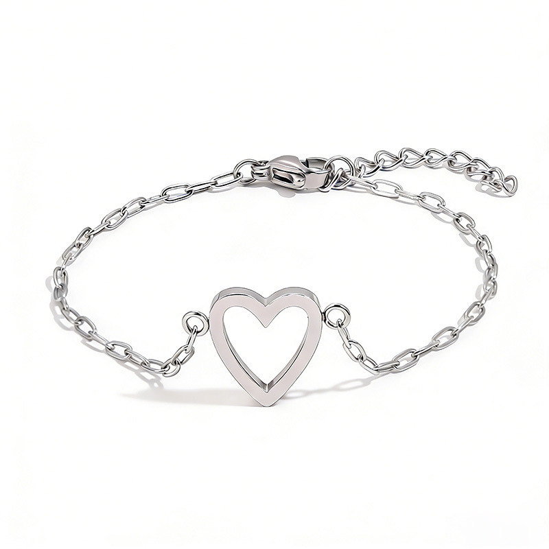 Matching Couple Heart Bracelet Set | Adjustable Chain Jewellery Gift For Partners and Friends