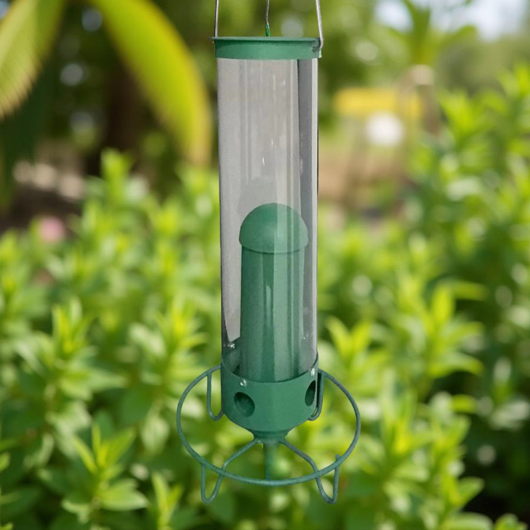 Squirrel Proof Metal Bird Feeder | Hanging Tube Feeder For Backyards, Gardens and Small Patios