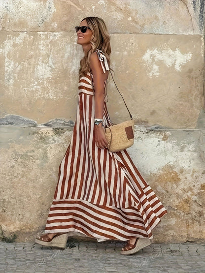 Rova Striped Maxi Dress