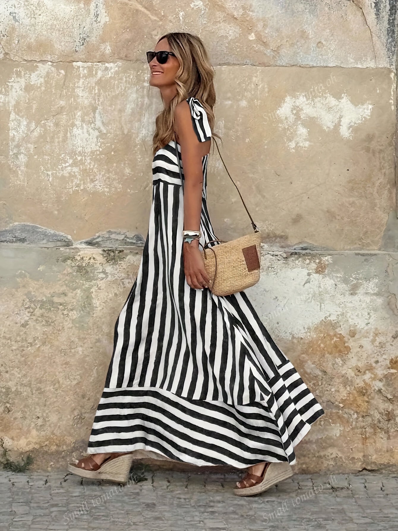 Rova Striped Maxi Dress