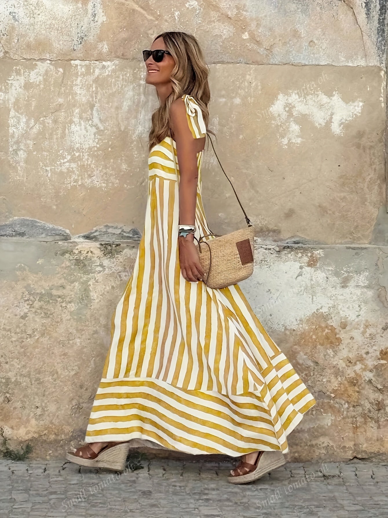 Rova Striped Maxi Dress