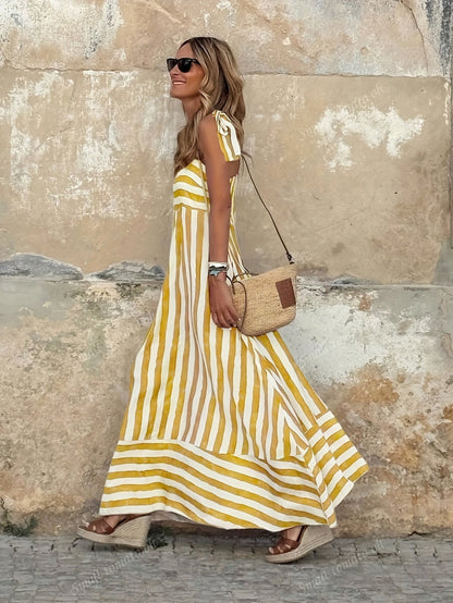 Rova Striped Maxi Dress
