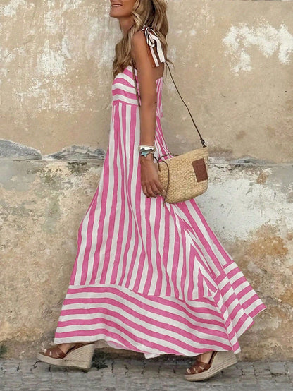 Rova Striped Maxi Dress