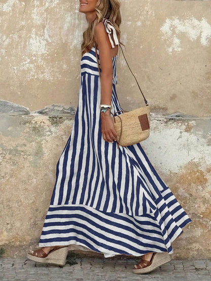 Rova Striped Maxi Dress