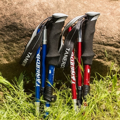 Foldable Telescopic Trekking Poles | Adjustable Hiking Support Sticks For Trails and Backpacking