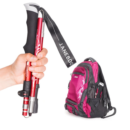 Foldable Telescopic Trekking Poles | Adjustable Hiking Support Sticks For Trails and Backpacking