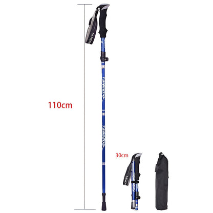 Foldable Telescopic Trekking Poles | Adjustable Hiking Support Sticks For Trails and Backpacking