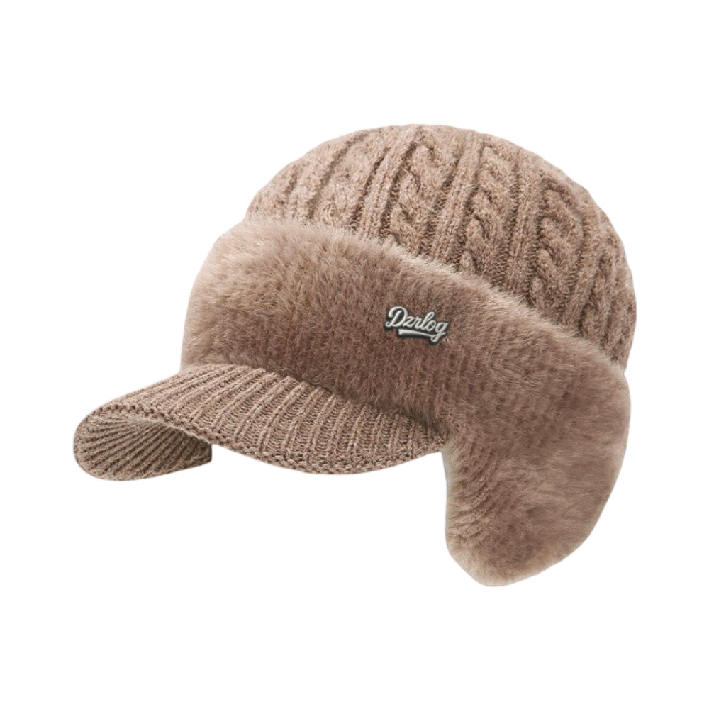 Winter Trapper Hat With Ear Flaps | Warm Knit Cap With Fleece Lining For Cold Weather Outdoors