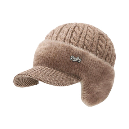 Winter Trapper Hat With Ear Flaps | Warm Knit Cap With Fleece Lining For Cold Weather Outdoors