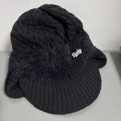 Winter Trapper Hat With Ear Flaps | Warm Knit Cap With Fleece Lining For Cold Weather Outdoors