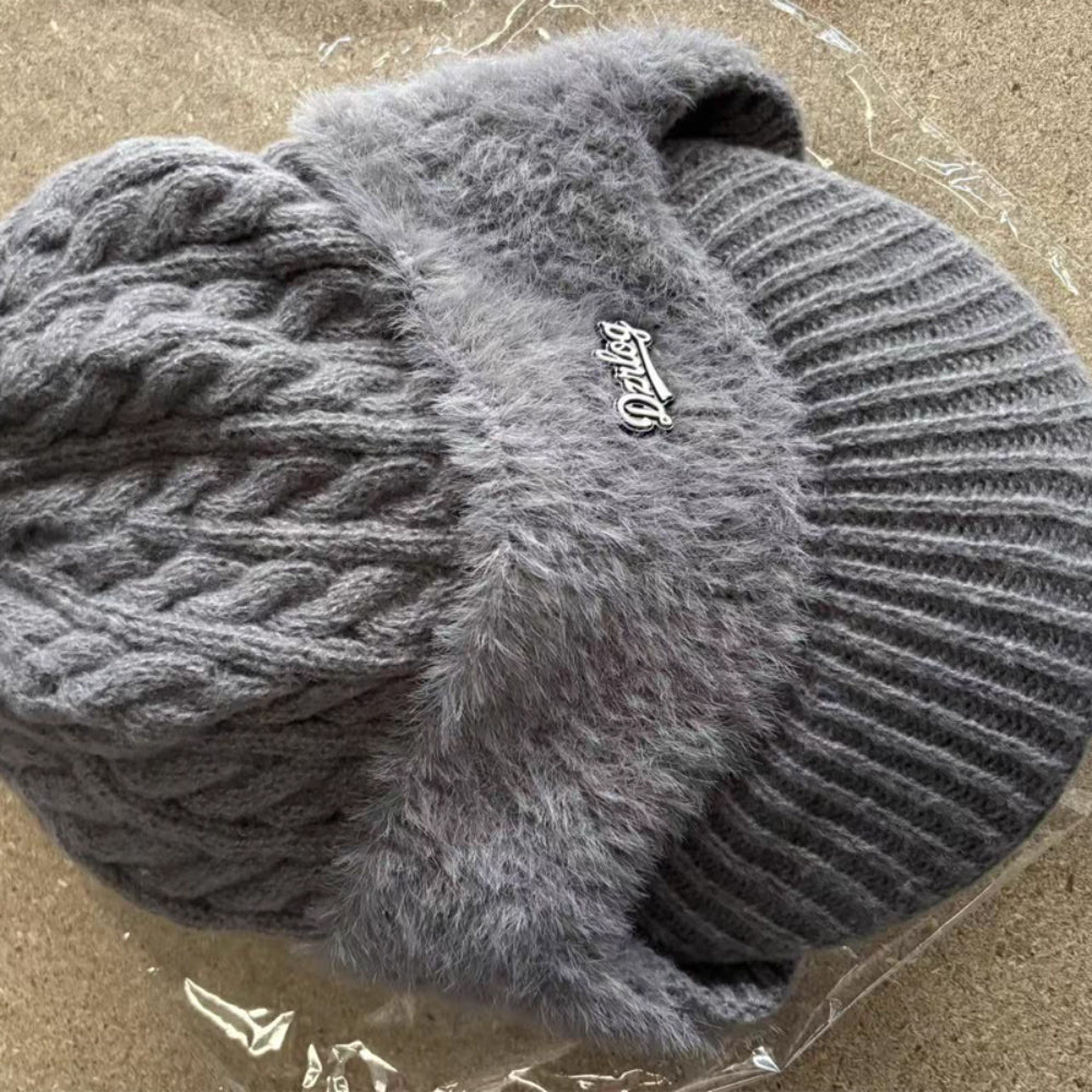 Winter Trapper Hat With Ear Flaps | Warm Knit Cap With Fleece Lining For Cold Weather Outdoors