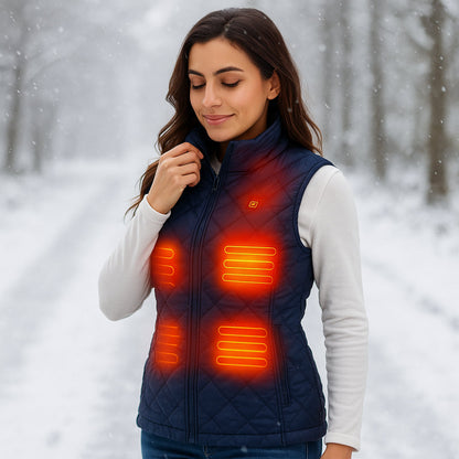 Womens Electric Heated Vest | Rechargeable Battery Heating Gilet For Winter Outdoor Warmth
