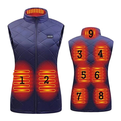 Womens Electric Heated Vest | Rechargeable Battery Heating Gilet For Winter Outdoor Warmth