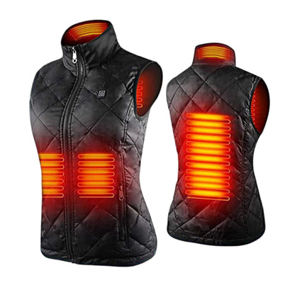 Womens Electric Heated Vest | Rechargeable Battery Heating Gilet For Winter Outdoor Warmth