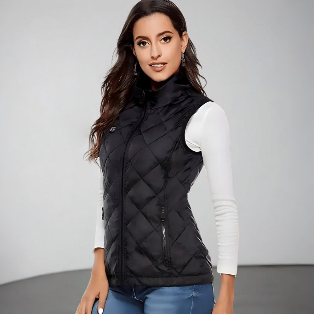 Womens Electric Heated Vest | Rechargeable Battery Heating Gilet For Winter Outdoor Warmth